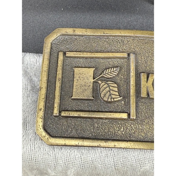Vintage Kalo Belt Buckle Kalo Labs KC MO Farmers - Picture 2 of 7